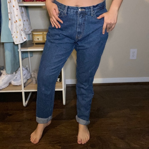 Dark wash denim mom jeans - Picture 1 of 3